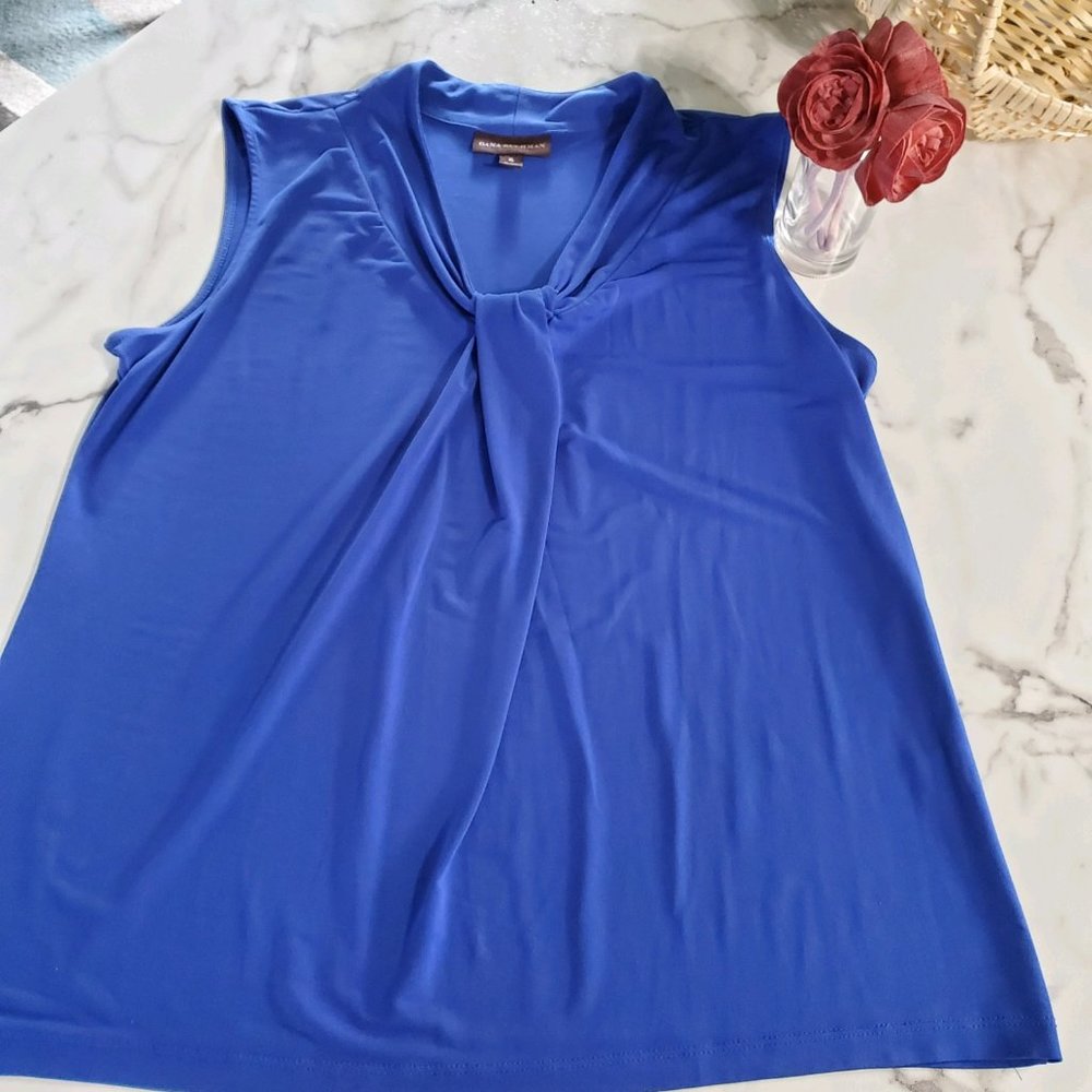 Dana Buchman Sleeveless Blue Blouse size XL